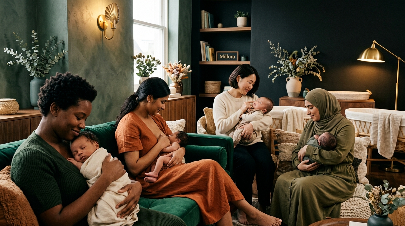 A warm community of diverse moms